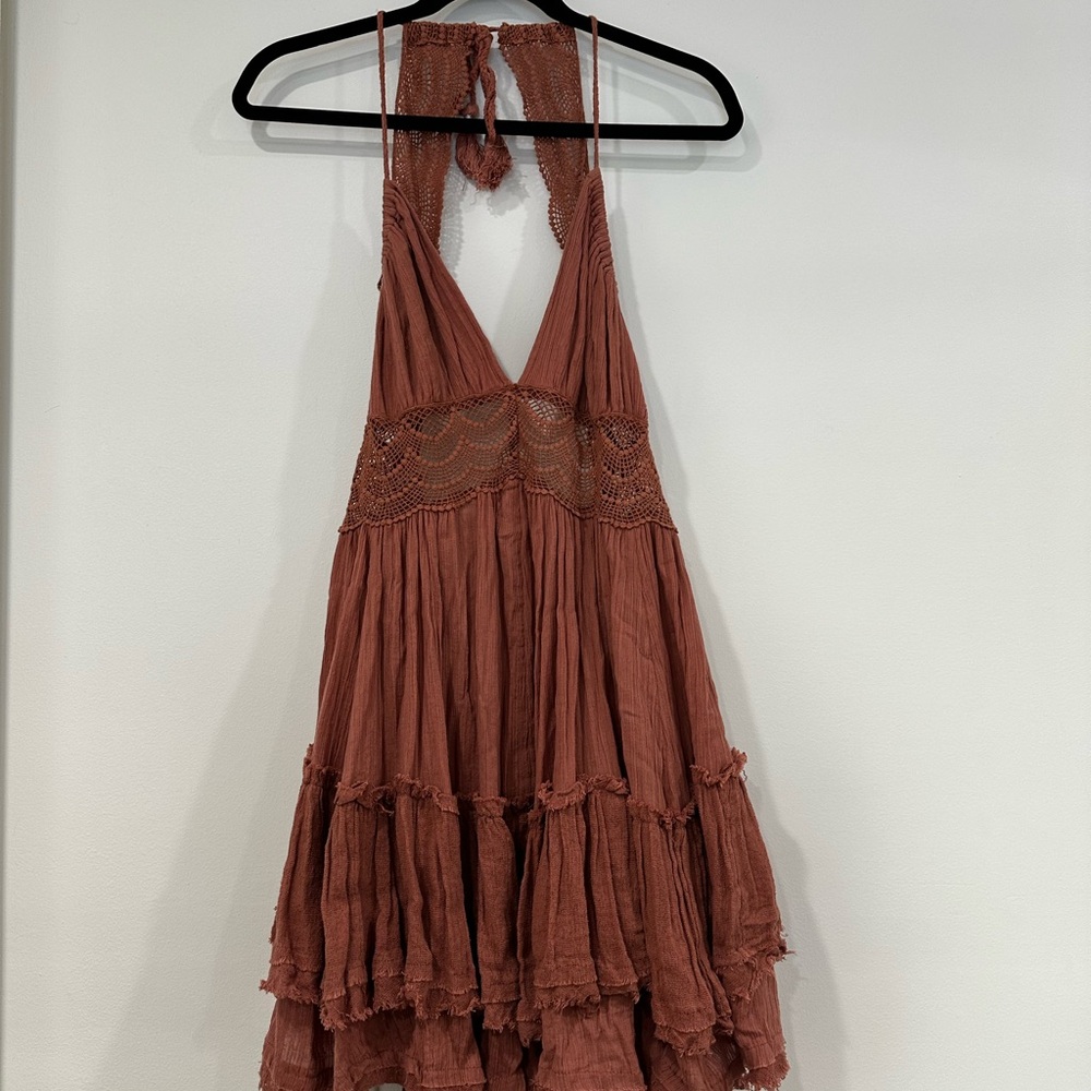 Free People Backless Halter Dress